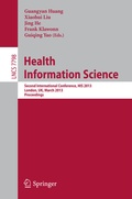 Cover: Health Information Science - Springer