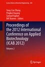 Cover: Proceedings of the 2012 International Conference on Applied Biotechnology (ICAB 2012) - Springer