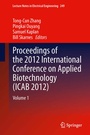 Cover: Proceedings of the 2012 International Conference on Applied Biotechnology (ICAB 2012) - Springer