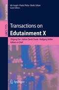 Cover: Transactions on Edutainment X - Springer