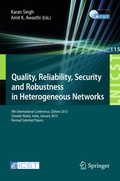 Cover: Quality, Reliability, Security and Robustness in Heterogeneous Networks - Springer