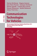 Cover: Communication Technologies for Vehicles - Springer