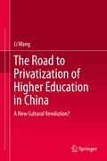 Cover: The Road to Privatization of Higher Education in China - Springer