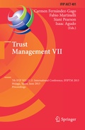 Cover: Trust Management VII - Springer