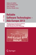 Cover: Reliable Software Technologies -- Ada-Europe 2013 - Springer