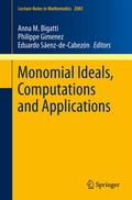 Cover: Monomial Ideals, Computations and Applications - Springer