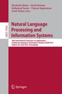Cover: Natural Language Processing and Information Systems - Springer