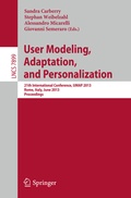 Cover: User Modeling, Adaption, and Personalization - Springer