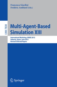 Abbildung von: Multi-Agent-Based Simulation XIII - Springer