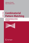 Cover: Combinatorial Pattern Matching - Springer