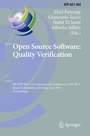 Cover: Open Source Software: Quality Verification - Springer