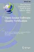 Cover: Open Source Software: Quality Verification - Springer
