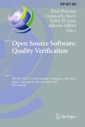 Cover: Open Source Software: Quality Verification - Springer