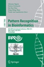 Cover: Pattern Recognition in Bioinformatics - Springer