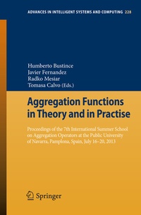 Enlarge image Cover: Aggregation Functions in Theory and in Practise - Springer