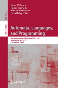 Enlarge image Cover: Automata, Languages, and Programming - Springer