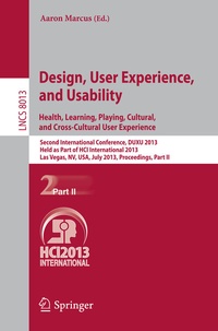 Abbildung von: Design, User Experience, and Usability: Health, Learning, Playing, Cultural, and Cross-Cultural User Experience - Springer