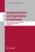 Cover: Implementation and Application of Automata - Springer