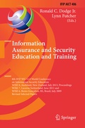 Cover: Information Assurance and Security Education and Training - Springer