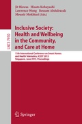 Cover: Inclusive Society: Health and Wellbeing in the Community, and Care at Home - Springer