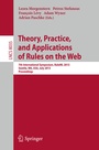 Cover: Theory, Practice, and Applications of Rules on the Web - Springer
