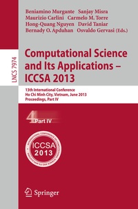 Enlarge image Cover: Computational Science and Its Applications -- ICCSA 2013 - Springer