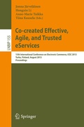 Cover: Co-created Effective, Agile, and Trusted eServices - Springer