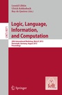 Cover: Logic, Language, Information, and Computation - Springer