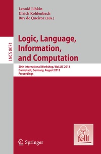 Abbildung von: Logic, Language, Information, and Computation - Springer