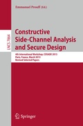 Cover: Constructive Side-Channel Analysis and Secure Design - Springer
