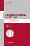 Cover: Advances in Cryptology - CRYPTO 2013 - Springer