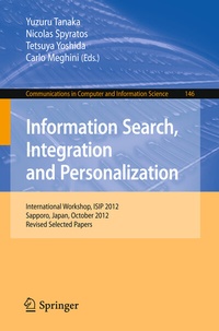 Bild vergrößern Bild: Information Search, Integration and Personalization - Springer