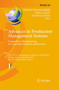 Enlarge image Cover: Advances in Production Management Systems. Competitive Manufacturing for Innovative Products and Services - Springer