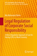 Cover: Legal Regulation of Corporate Social Responsibility - Springer
