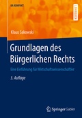 Cover: Grundlagen des B&uuml;rgerlichen Rechts - Springer Gabler