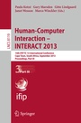 Cover: Human-Computer Interaction -- INTERACT 2013 - Springer