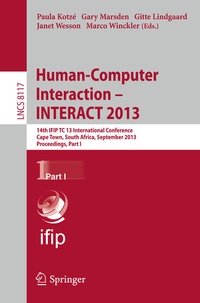 Abbildung von: Human-Computer Interaction -- INTERACT 2013 - Springer
