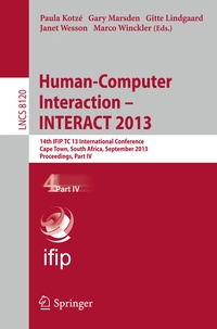 Abbildung von: Human-Computer Interaction -- INTERACT 2013 - Springer