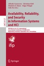 Cover: Availability, Reliability, and Security in Information Systems and HCI - Springer