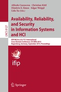 Cover: Availability, Reliability, and Security in Information Systems and HCI - Springer