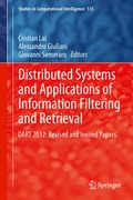 Cover: Distributed Systems and Applications of Information Filtering and Retrieval - Springer