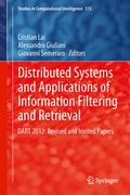 Cover: Distributed Systems and Applications of Information Filtering and Retrieval - Springer