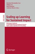 Cover: Scaling up Learning for Sustained Impact - Springer