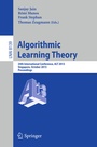 Cover: Algorithmic Learning Theory - Springer