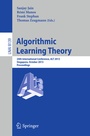 Cover: Algorithmic Learning Theory - Springer