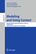 Cover: Modeling and Using Context - Springer