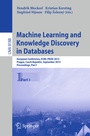 Cover: Machine Learning and Knowledge Discovery in Databases - Springer