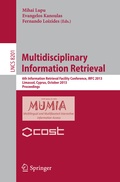 Cover: Multidisciplinary Information Retrieval - Springer