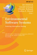 Cover: Environmental Software Systems. Fostering Information Sharing - Springer