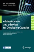 Bild: e-Infrastructure and e-Services for Developing Countries - Springer